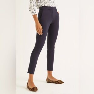 Boden Hampshire Ponte 7/8 Trousers Pants Navy Neutral Classic